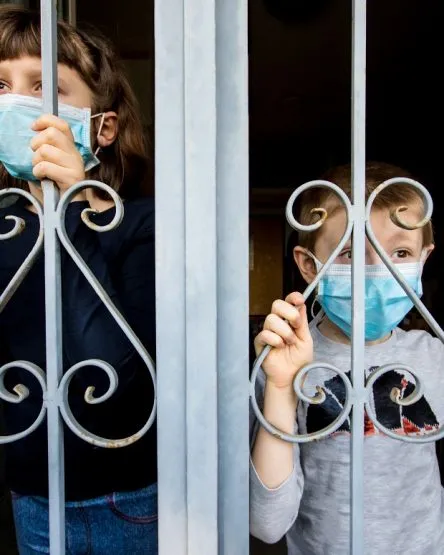 Coronavirus Young children at home isolation auto quarantine we