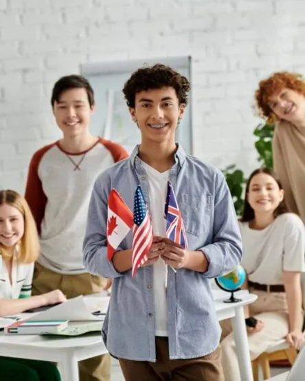 Students exploring humanities and social sciences subjects in class